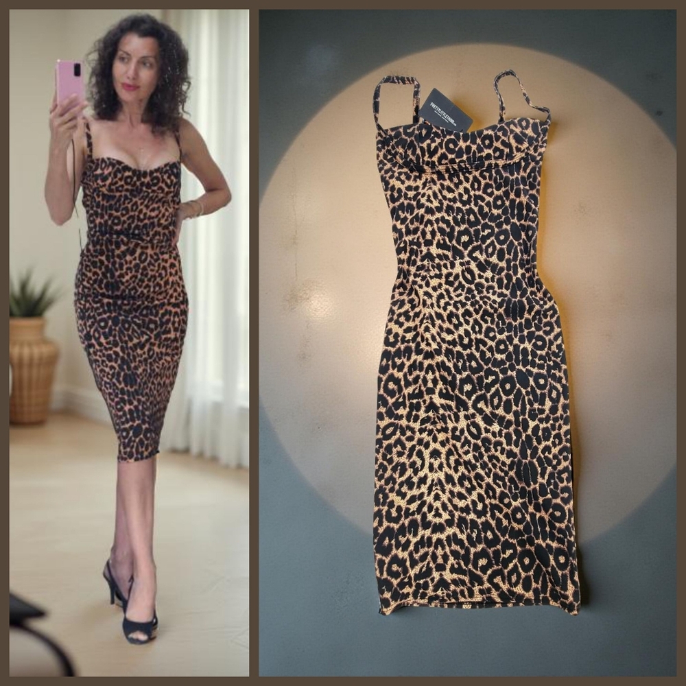 NWT Leopard Midi